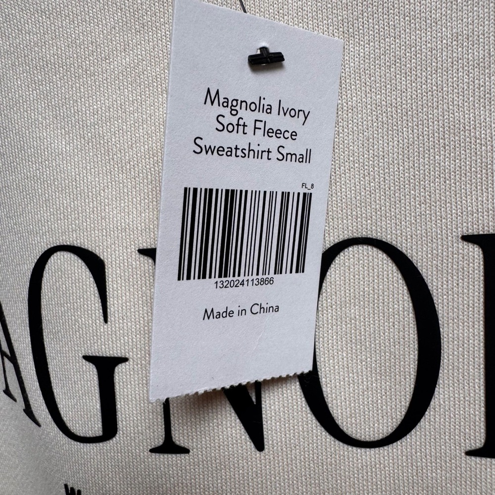NWT Magnolia Waco Texas Ivory Sweatshirt Crewneck Unisex Oversized (Sm Med) HGTV - Picture 6 of 8